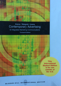 Contemporary Advertising and Integrated Marketing Communications by Arens 13th Ed.